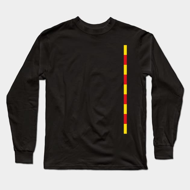 Senyera - Flag of Catalonia - Style Stripe Long Sleeve T-Shirt by Nikokosmos